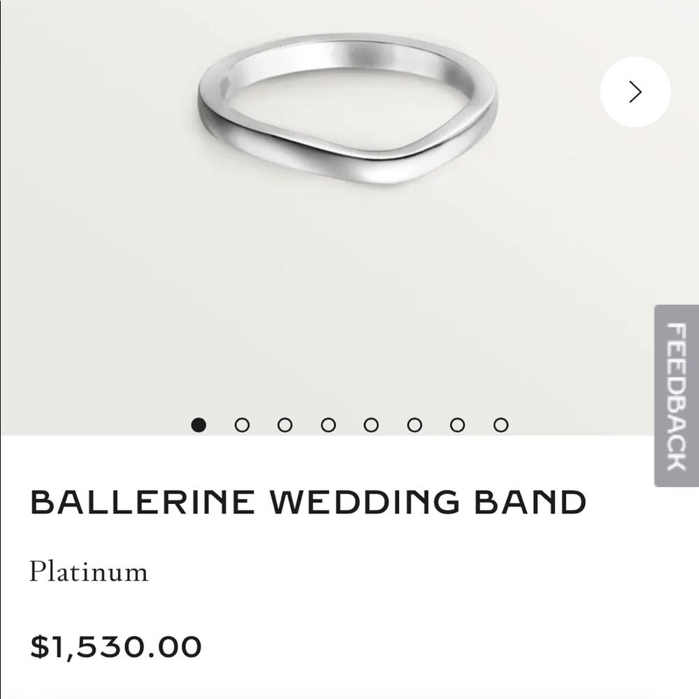 SOLD Cartier Ballerine Wedding band